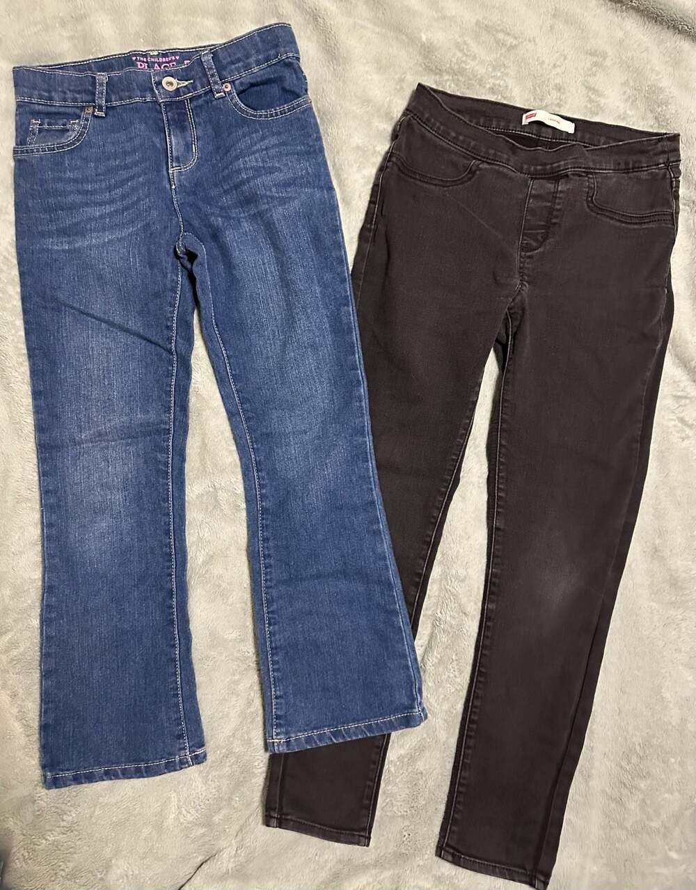 Girls Size 8 Bundle: The Children's Place Bootcut Jeans & Levi's Legging Jeans